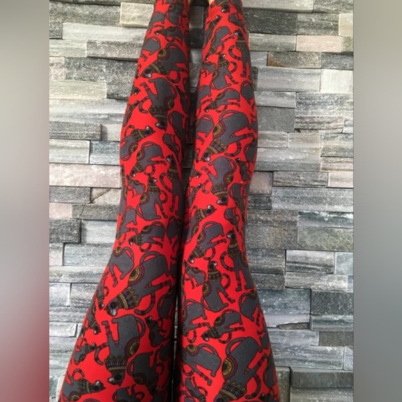 OS Leggings Egyptian Cat Red - Picture 1 of 5